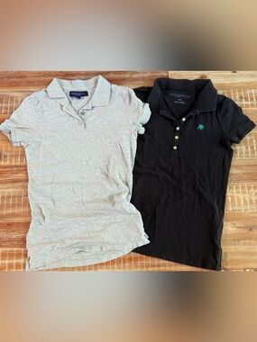 Aeropostale A87 Womens Medium Polo Shirts Classic Fitted Cotton Stretch